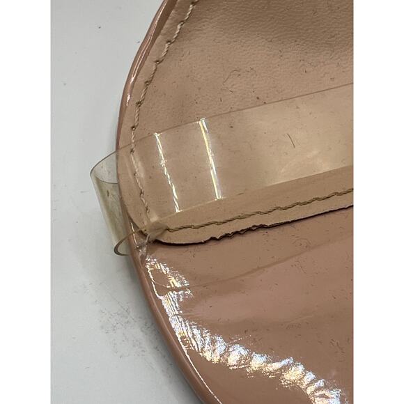 "The Glass Slipper" with Clear Patent Leather Straps and Lucite Heel - Picture 4 of 12